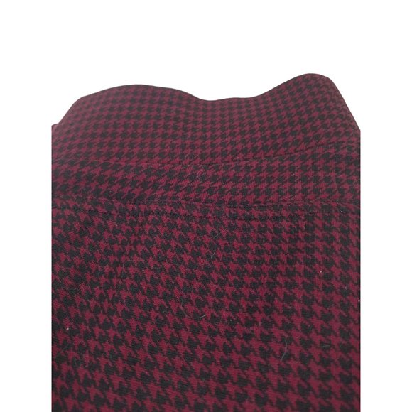 Womens Loft Red Black Checked Leggings Rayon Blend ID# 70056 Size Small Pants - Picture 4 of 8